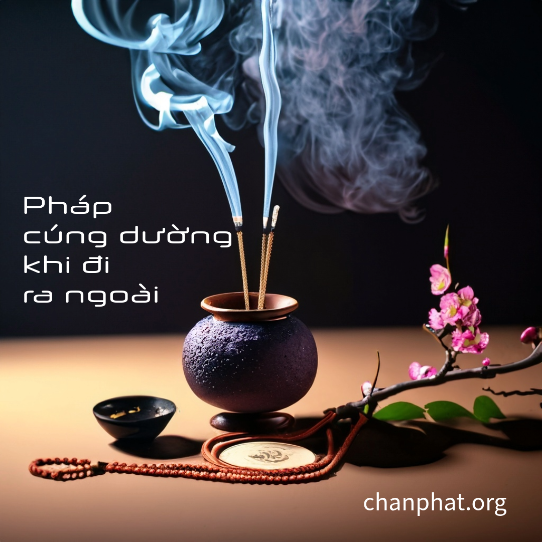 Ảnh minh họa Pháp cúng dường khi đi ra ngoài